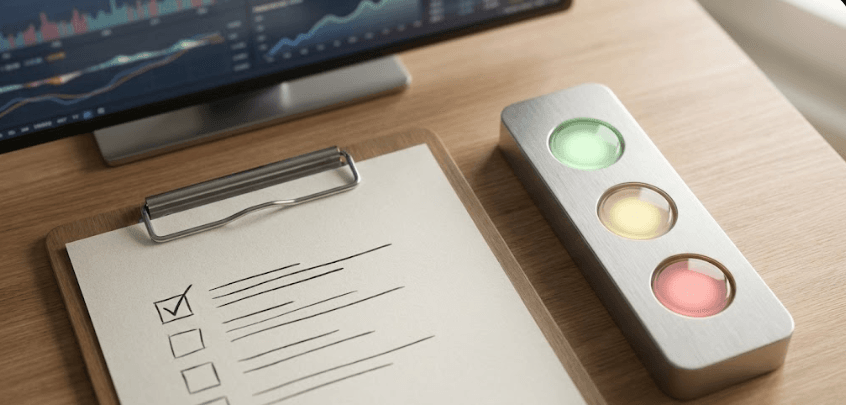 Framework de decisão de robustez representado por semáforo e checklist em ambiente financeiro