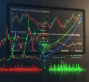 Gráfico comparativo: Volatilidade de estratégias de High Payoff versus a curva de crescimento consistente do Gradiente Linear.