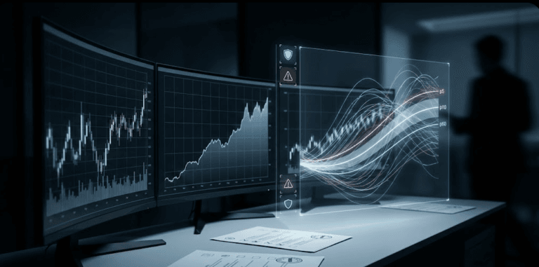 Teste de robustez no algotrading com monitores de gráficos e simulações de Monte Carlo em ambiente financeiro moderno