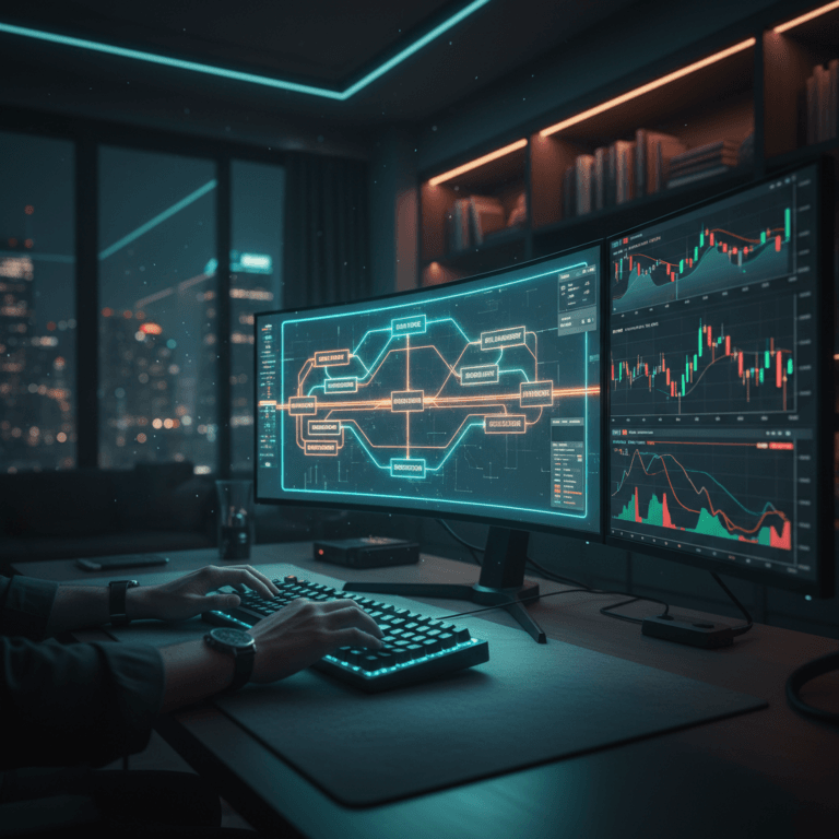 Setup único robô trading