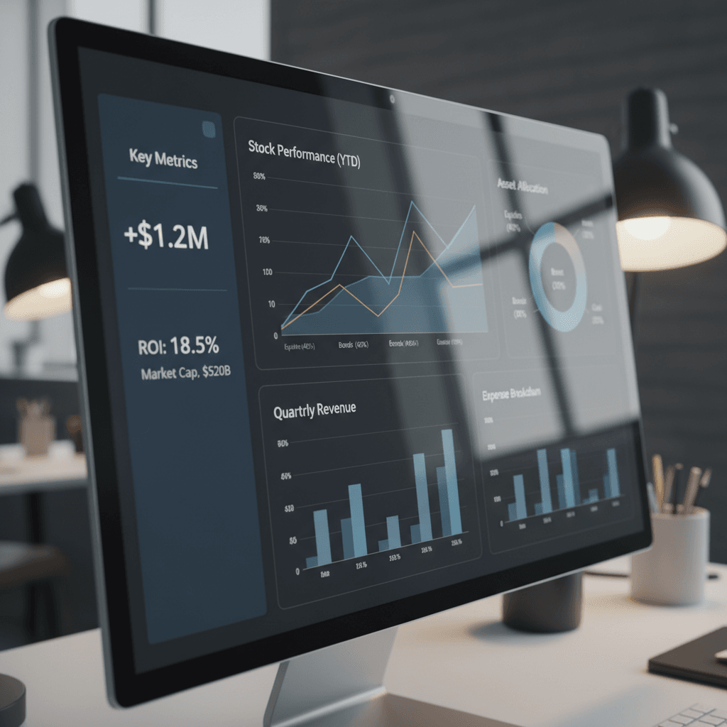 A clean and professional data visualization dashboard displaying charts and metrics from a walk forward analysis.
