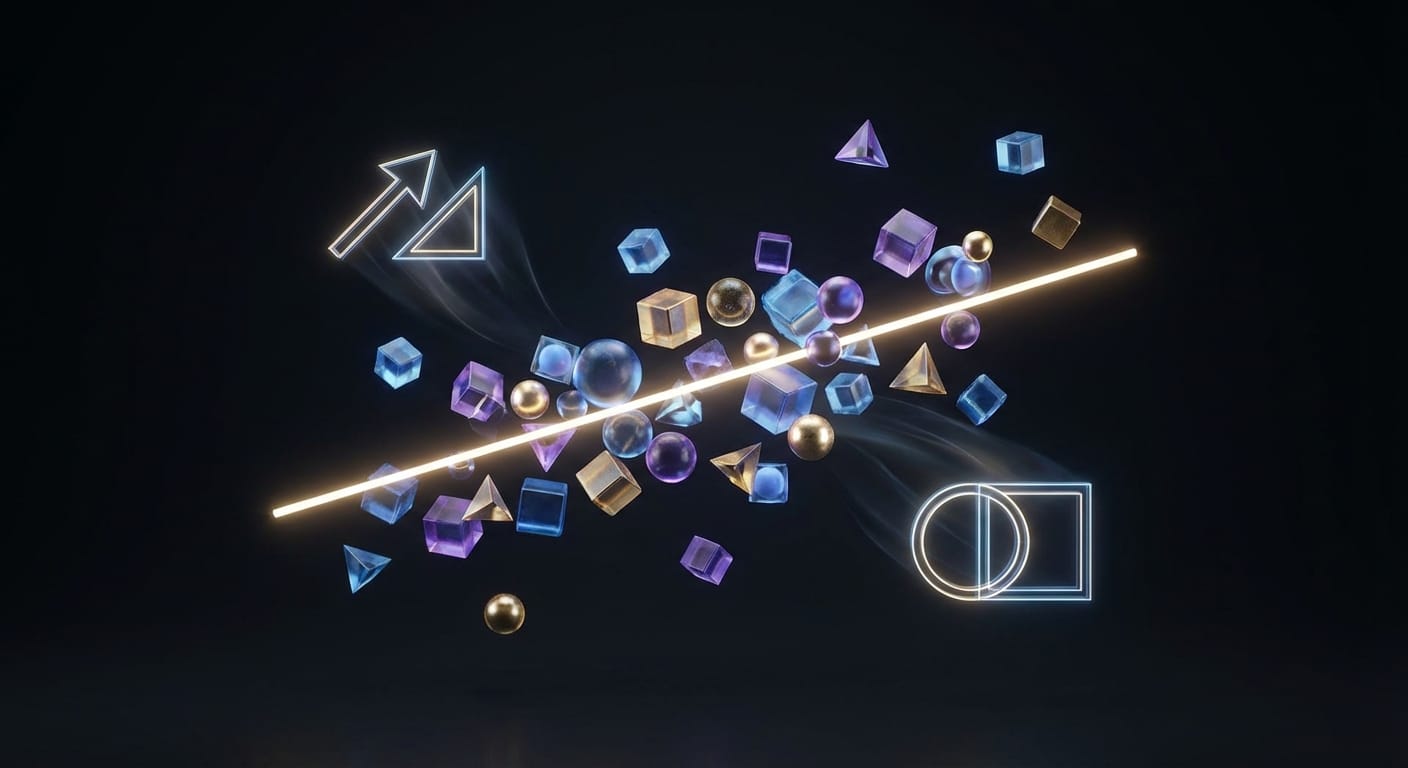 Visualização conceitual da regressão linear em algotrading, mostrando a linha de tendência, slope e R² em um gráfico de dispersão.